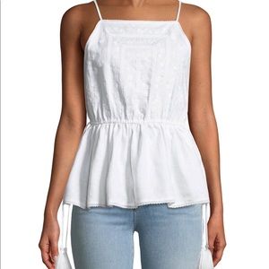 NWT: Philosophy embroidered babydoll linen tank